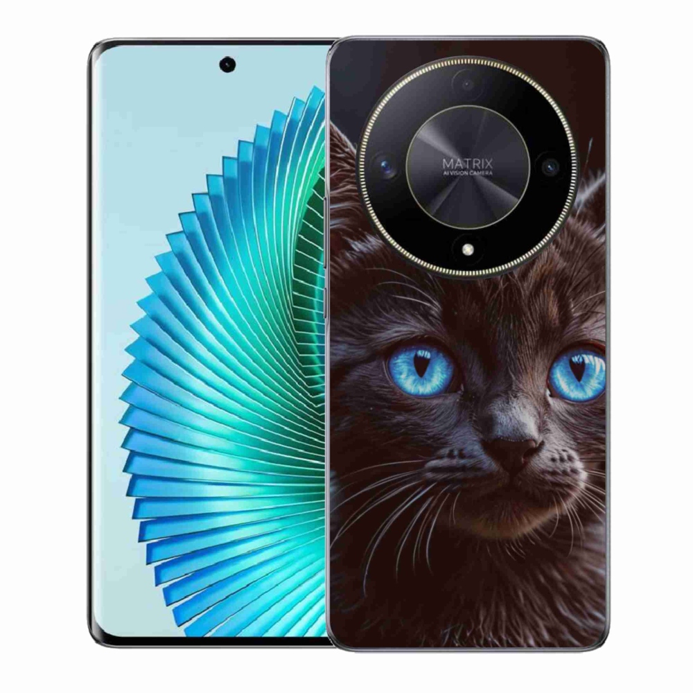 Gélový kryt mmCase na Honor Magic 6 Lite 5G - čierne mačiatko 2