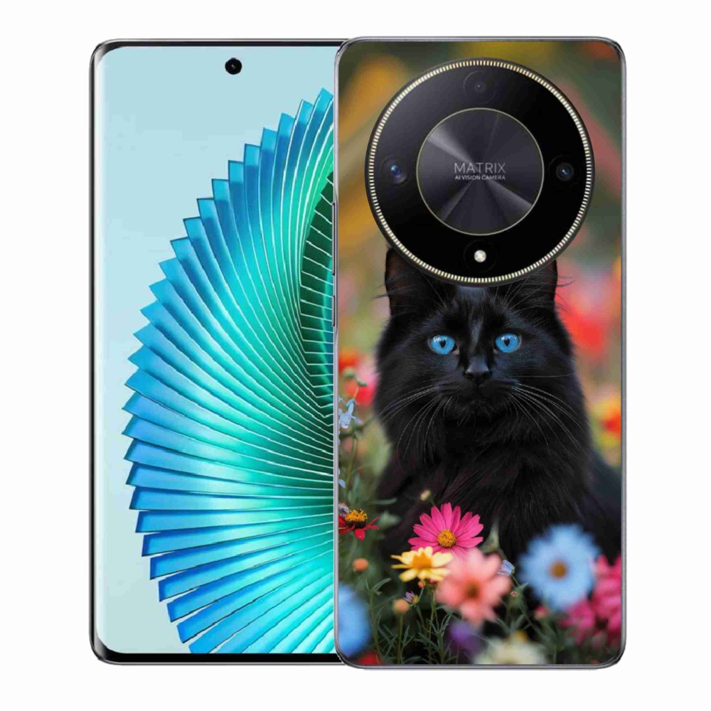 Gélový kryt mmCase na Honor Magic 6 Lite 5G - čierne mačiatko 4