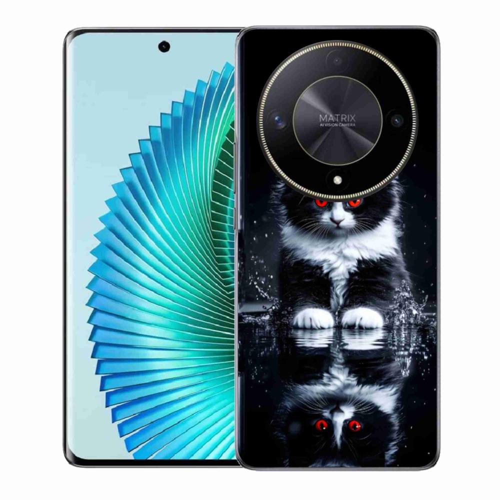 Gélový kryt mmCase na Honor Magic 6 Lite 5G - čiernobiele mačiatko
