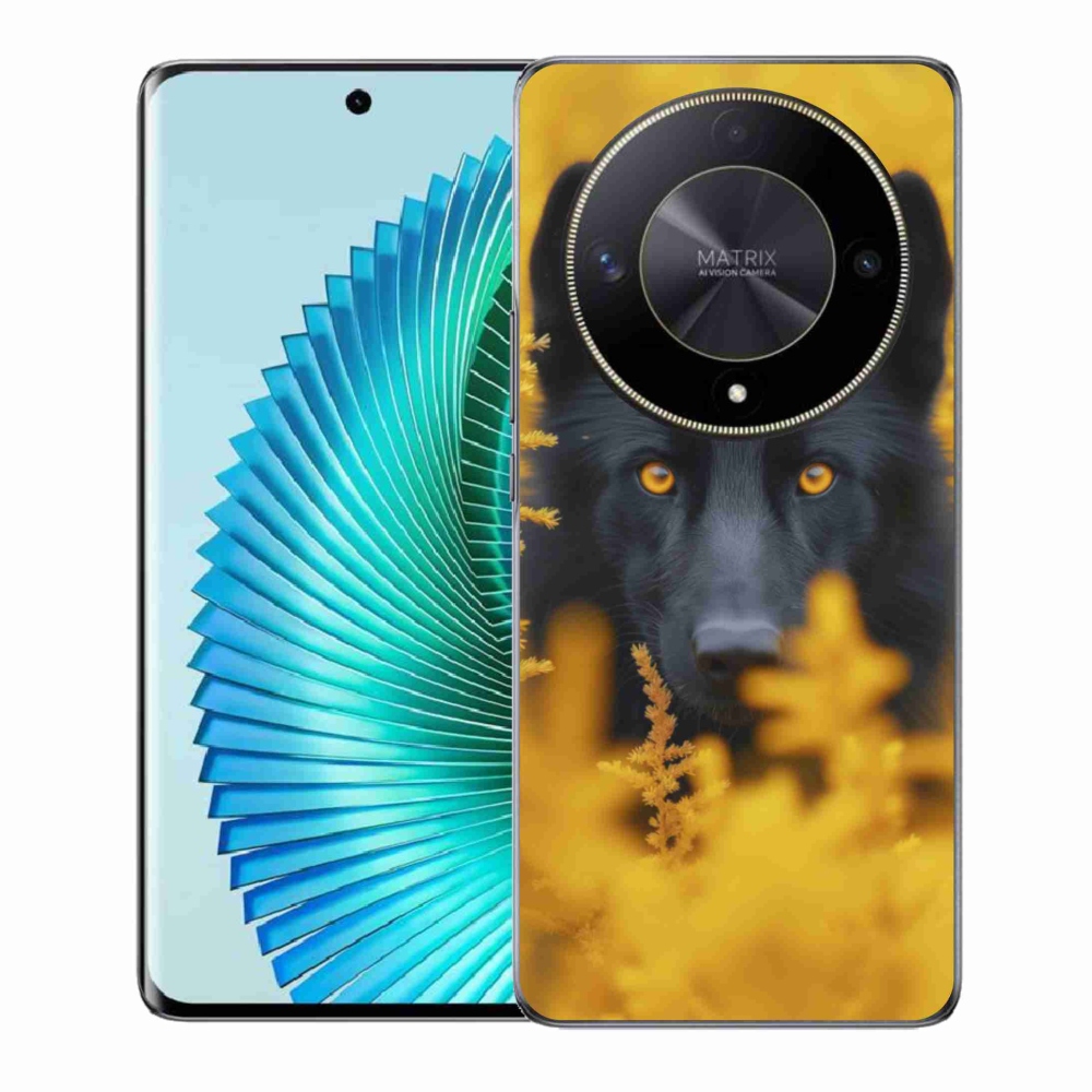 Gélový kryt mmCase na Honor Magic 6 Lite 5G - čierny vlk 2