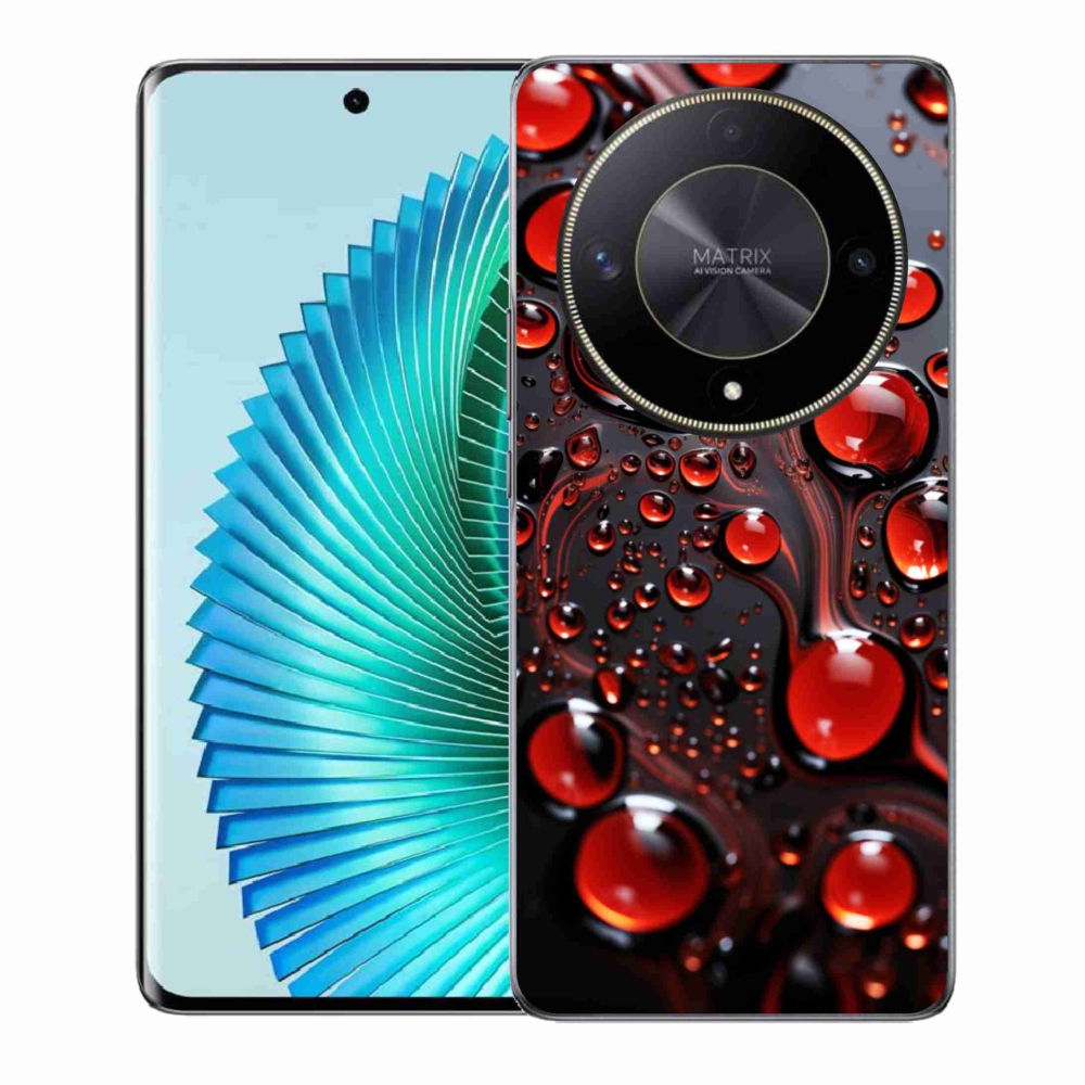 Gélový kryt mmCase na Honor Magic 6 Lite 5G - červené kvapky 2