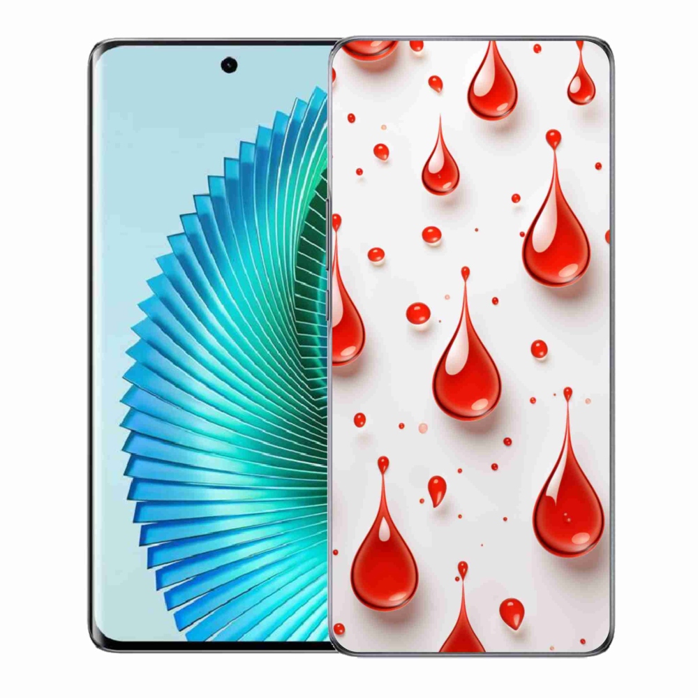 Gélový kryt mmCase na Honor Magic 6 Lite 5G - červené kvapky