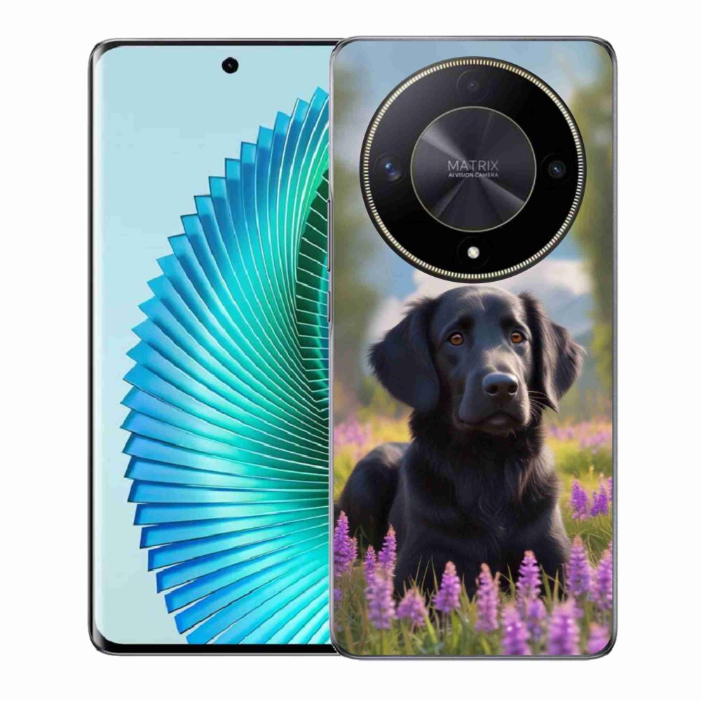 Gélový kryt mmCase na Honor Magic 6 Lite 5G - elegantný čierny retriever
