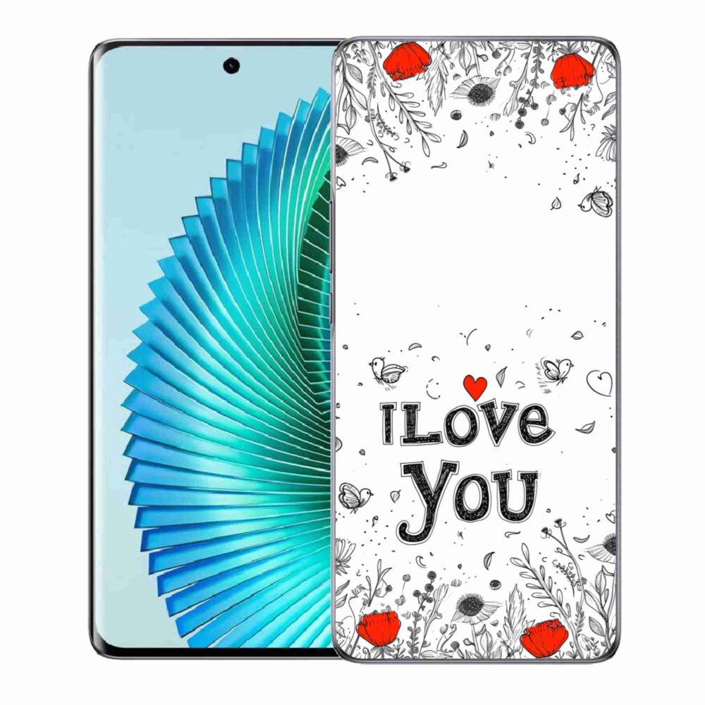 Gélový kryt mmCase na Honor Magic 6 Lite 5G - I love you biele pozadie