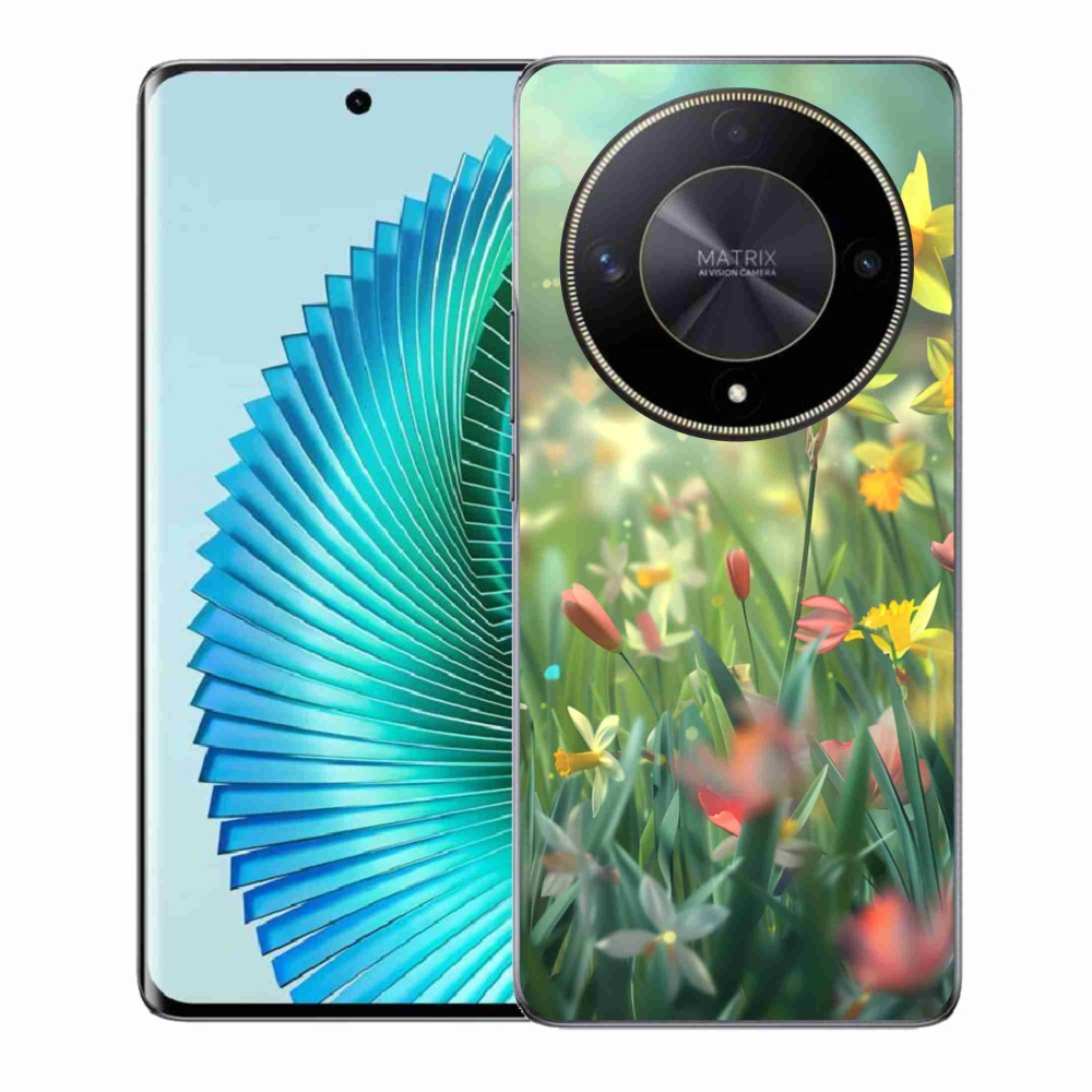Gélový kryt mmCase na Honor Magic 6 Lite 5G - jarné kvety
