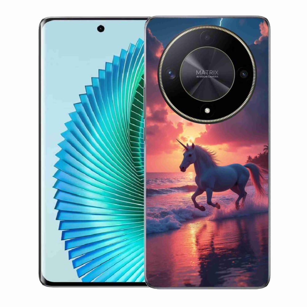 Gélový kryt mmCase na Honor Magic 6 Lite 5G - jednorožec na pláži