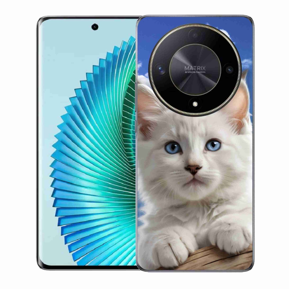 Gélový kryt mmCase na Honor Magic 6 Lite 5G - mačiatko a oblaky
