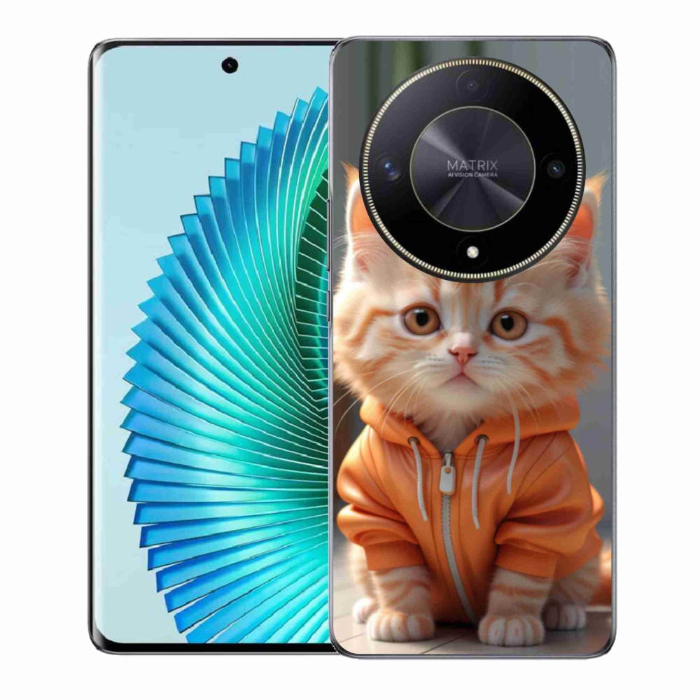 Gélový kryt mmCase na Honor Magic 6 Lite 5G - mačiatko v mikine