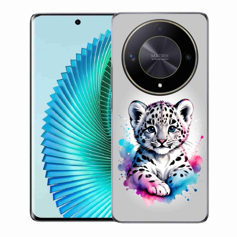 Gélový kryt mmCase na Honor Magic 6 Lite 5G - leopardej mláďa