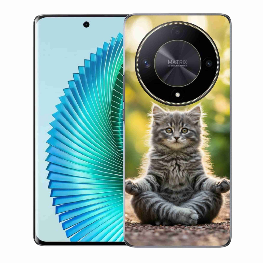 Gélový kryt mmCase na Honor Magic 6 Lite 5G - meditujúce mačiatko
