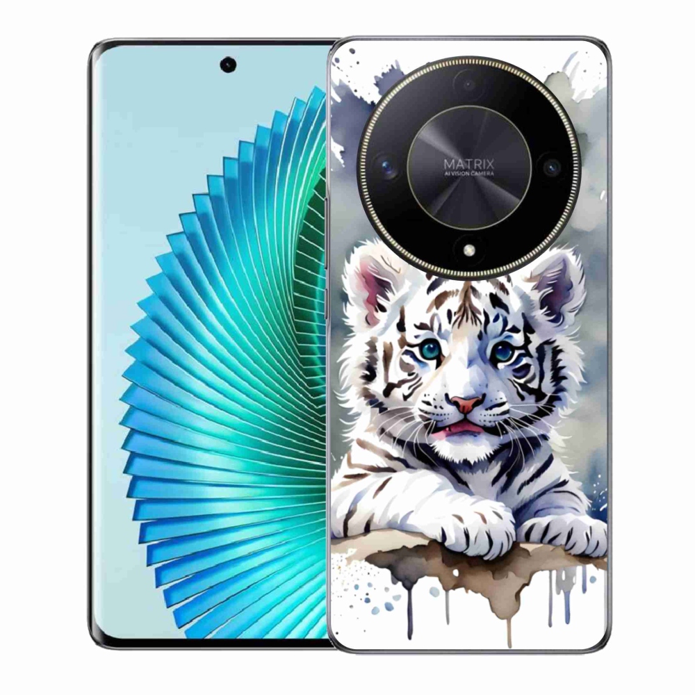 Gélový kryt mmCase na Honor Magic 6 Lite 5G - mláďa bieleho tigra