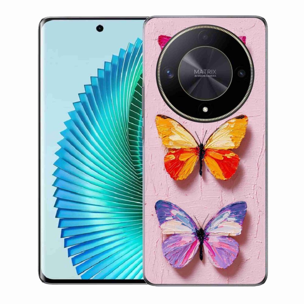 Gélový kryt mmCase na Honor Magic 6 Lite 5G - motýlia trojica