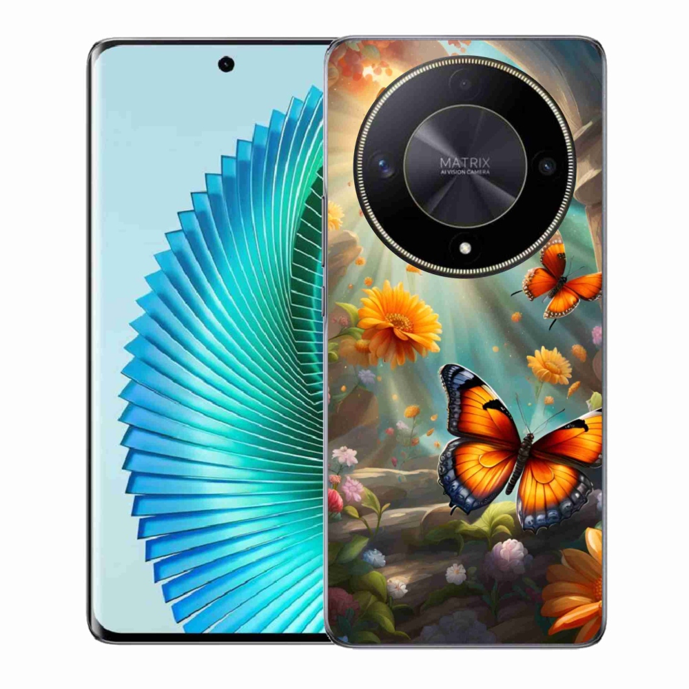 Gélový kryt mmCase na Honor Magic 6 Lite 5G - motýlia záhrada 2
