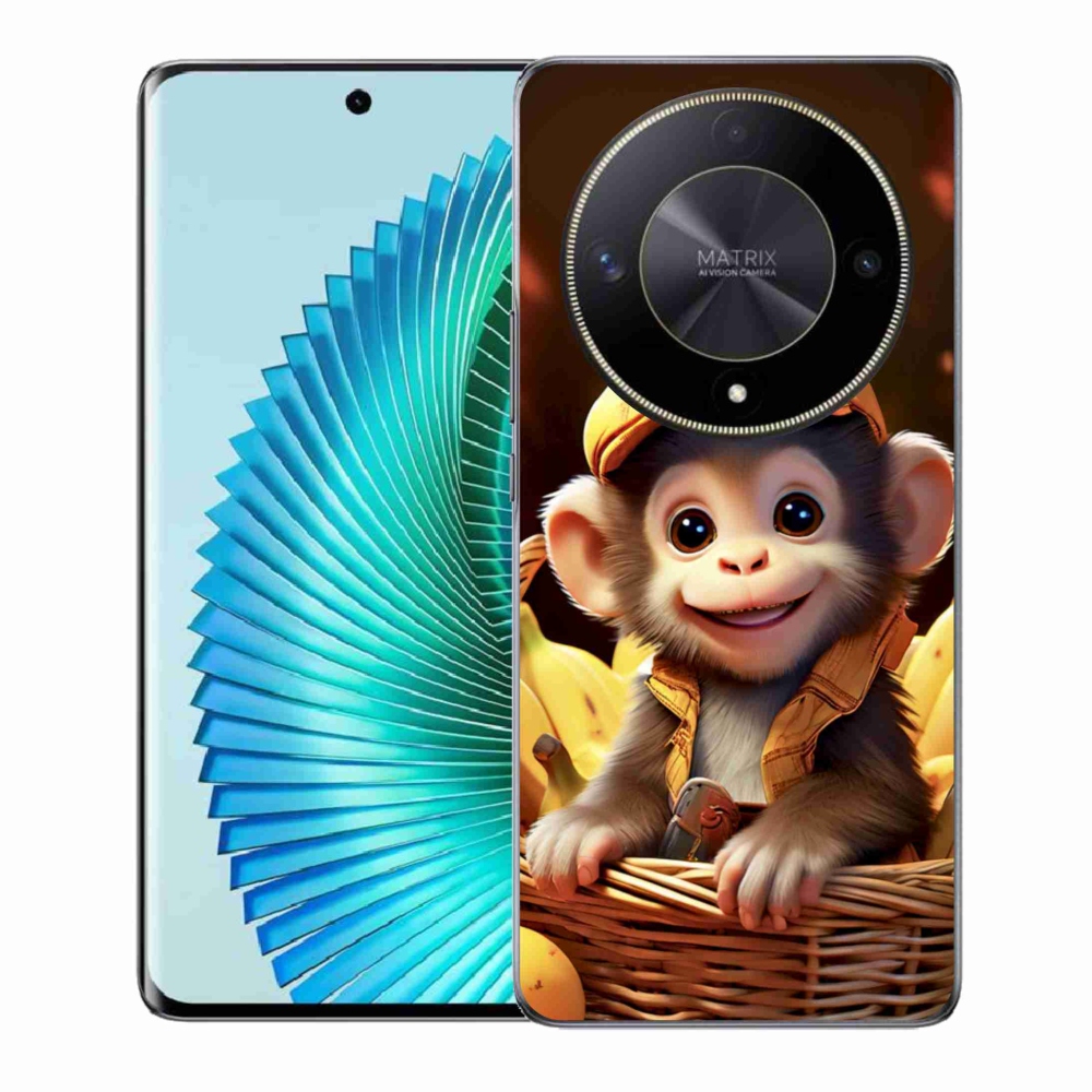 Gélový kryt mmCase na Honor Magic 6 Lite 5G - opice v košíku