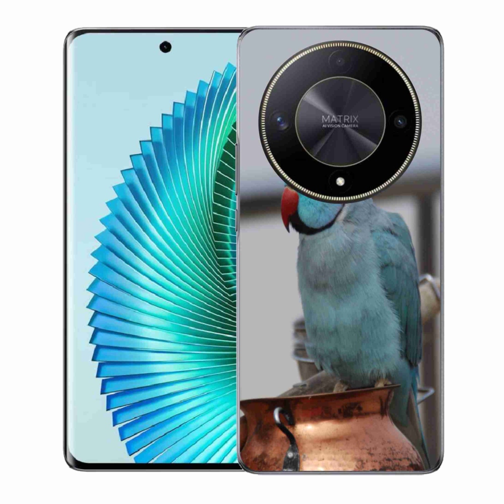 Gélový kryt mmCase na Honor Magic 6 Lite 5G - papagáj alexander modrý