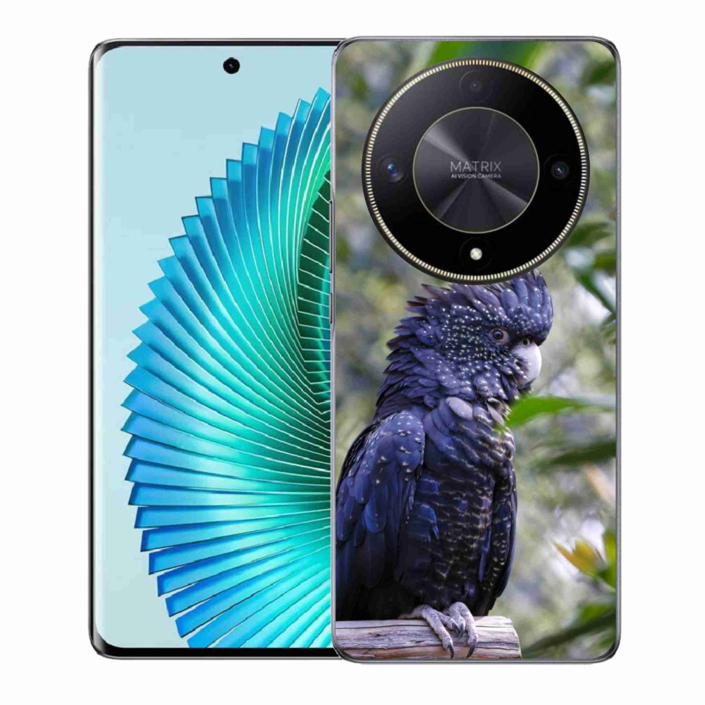 Gélový kryt mmCase na Honor Magic 6 Lite 5G - papagáj kakadu čierny