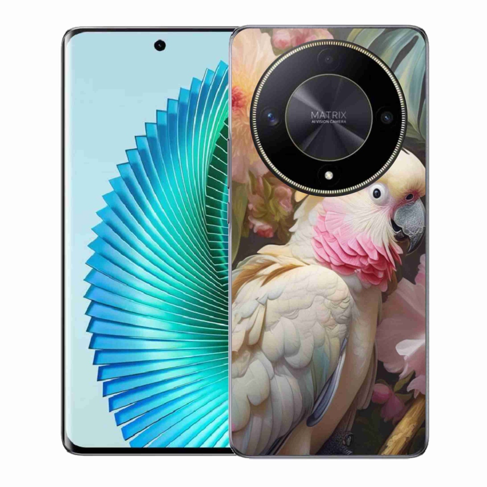 Gélový kryt mmCase na Honor Magic 6 Lite 5G - papagáj kakadu ružový 2