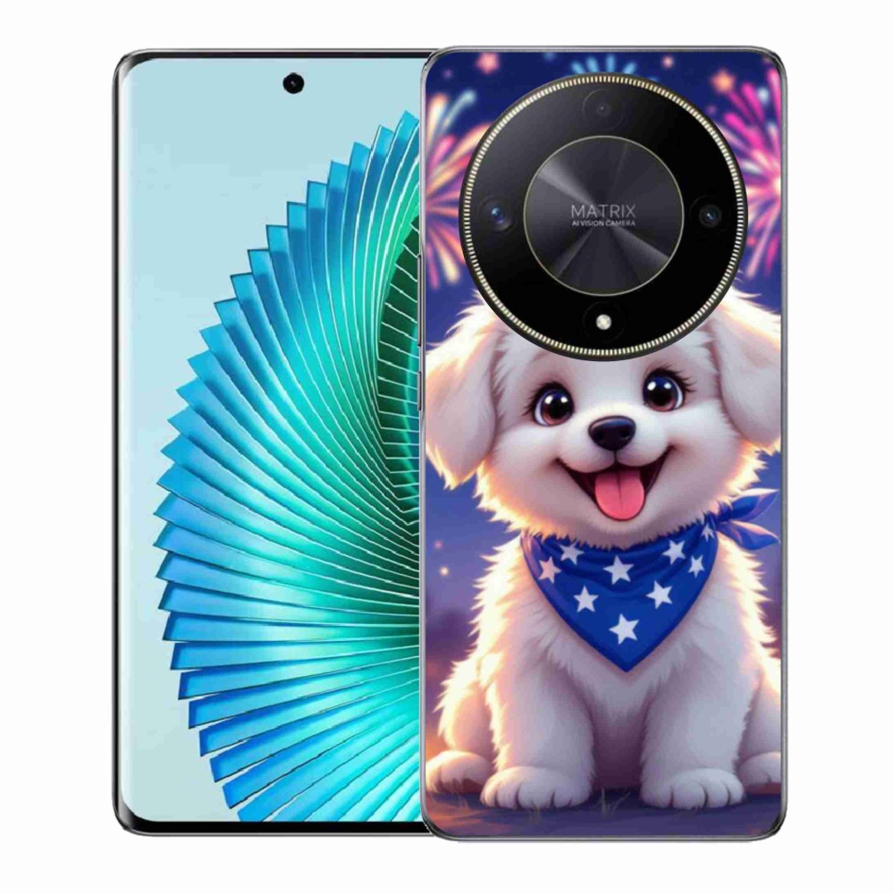 Gélový kryt mmCase na Honor Magic 6 Lite 5G - slávnostné šteňa