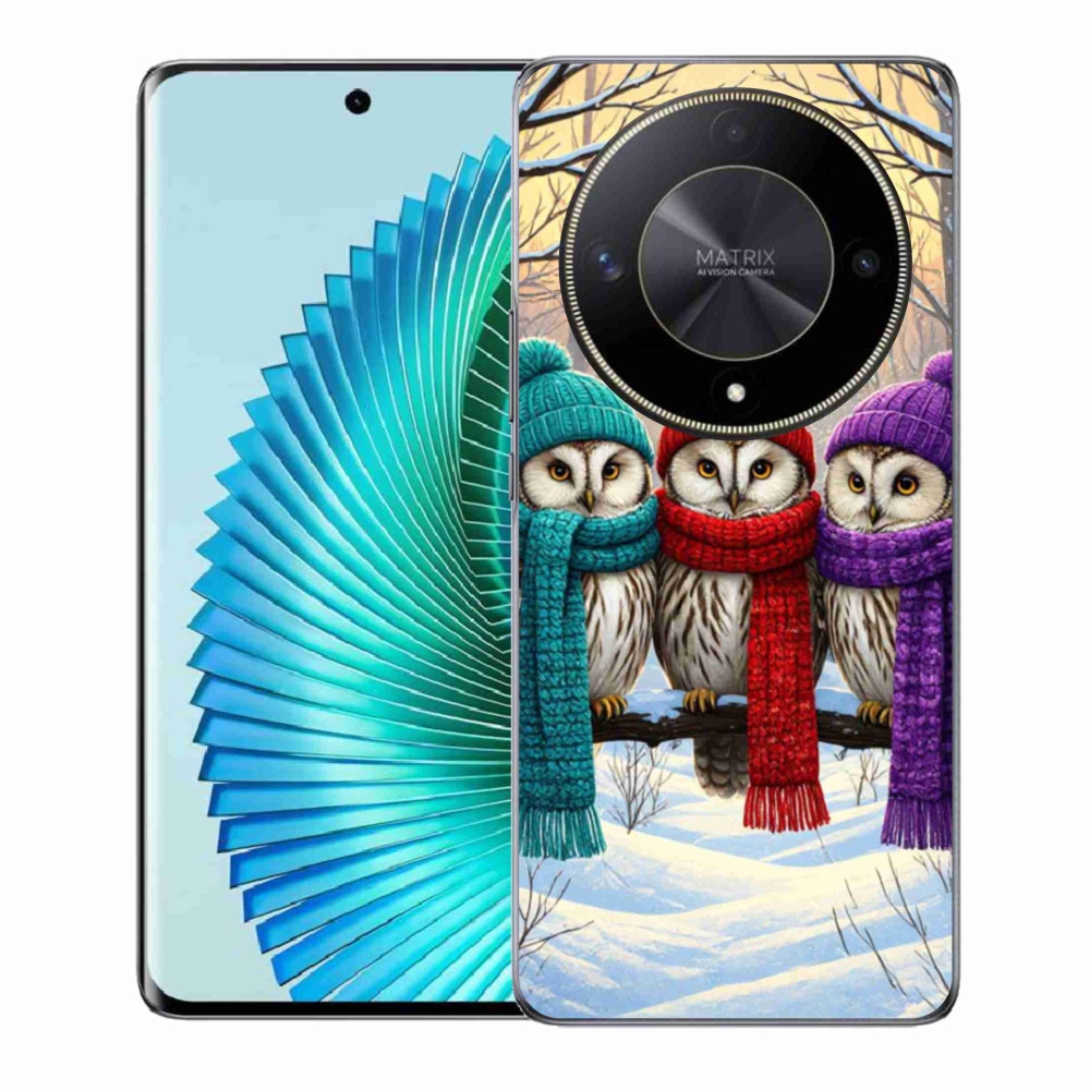 Gélový kryt mmCase na Honor Magic 6 Lite 5G - soví priatelia