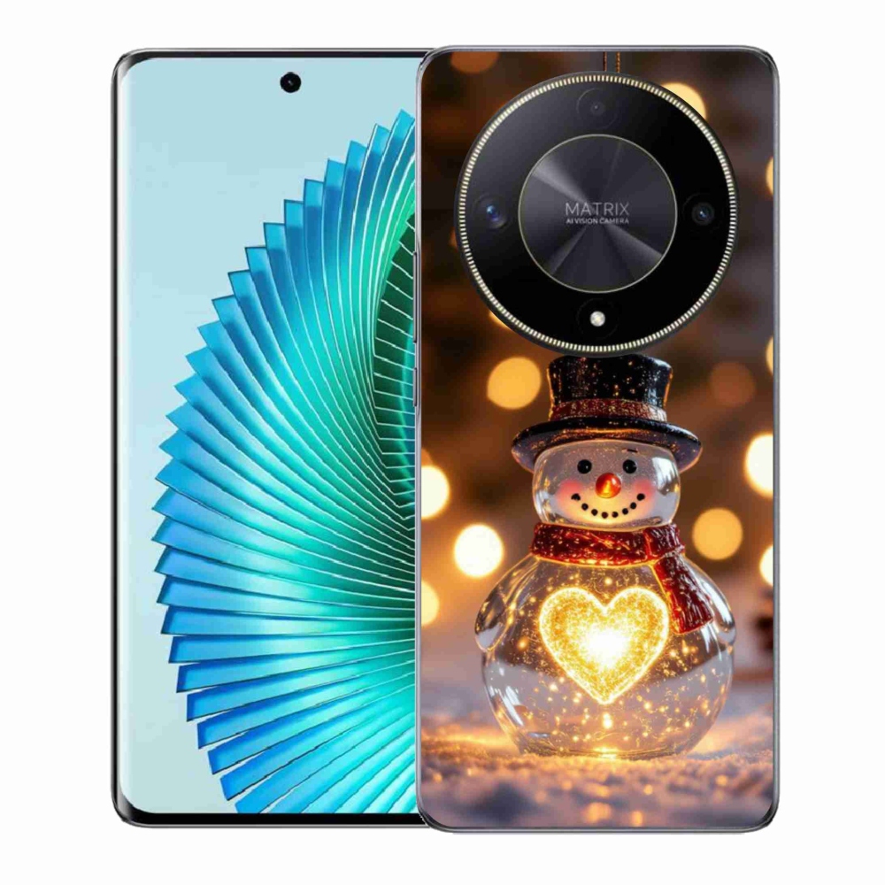 Gélový kryt mmCase na Honor Magic 6 Lite 5G - svietiaci vianočný snehuliak