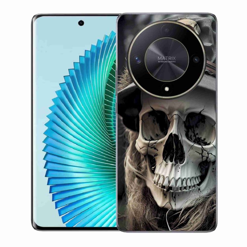 Gélový kryt mmCase na Honor Magic 6 Lite 5G - temná lebka