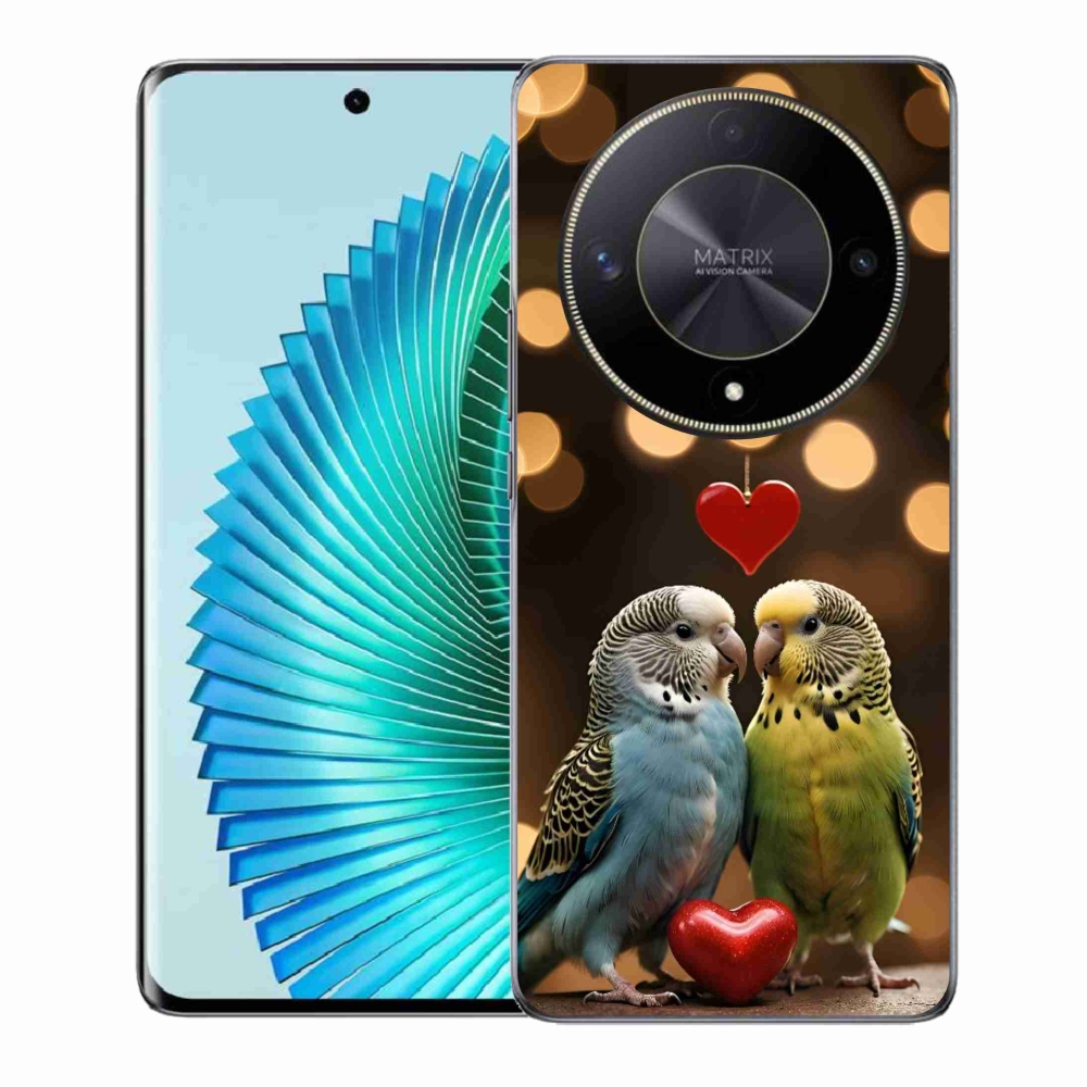 Gélový kryt mmCase na Honor Magic 6 Lite 5G - zamilovaní papagáje