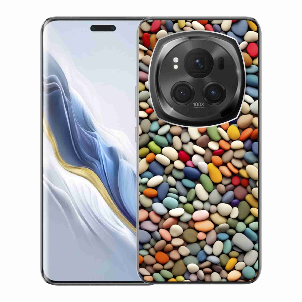 Gélový kryt mmCase na Honor Magic 6 Pro 5G - farebné kamienky 2