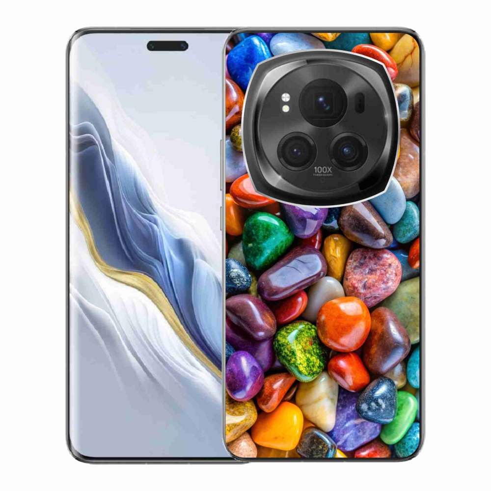 Gélový kryt mmCase na Honor Magic 6 Pro 5G - farebné kamienky
