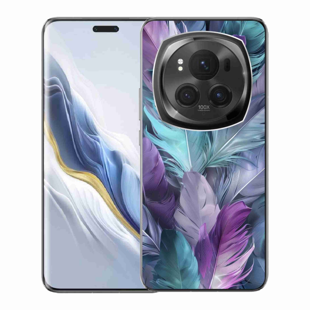 Gélový kryt mmCase na Honor Magic 6 Pro 5G - farebné perie 2