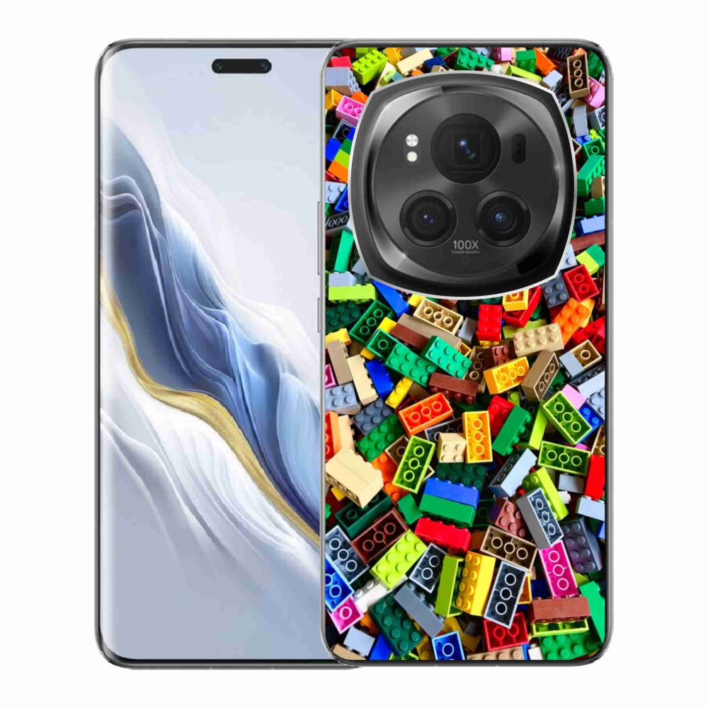 Gélový kryt mmCase na Honor Magic 6 Pro 5G - farebné stavebné kocky