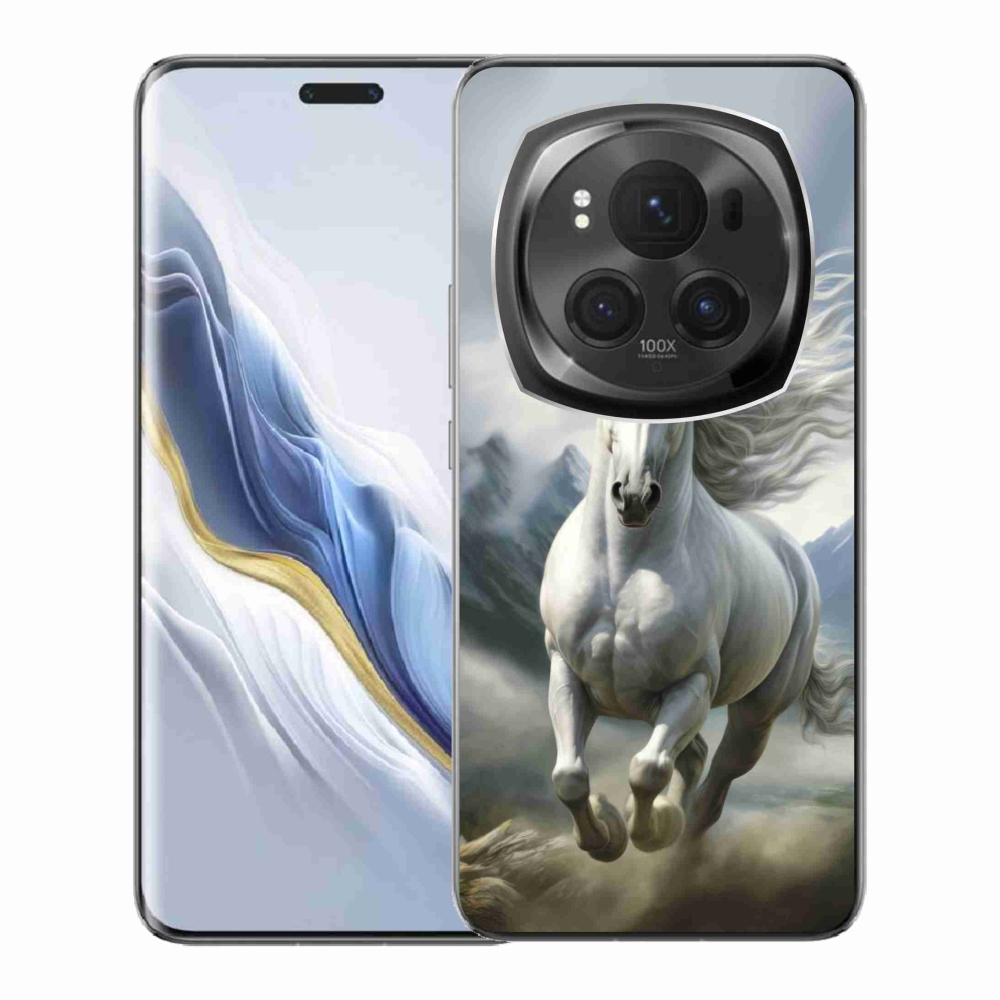 Gélový kryt mmCase na Honor Magic 6 Pro 5G - bežiaci biely kôň 3
