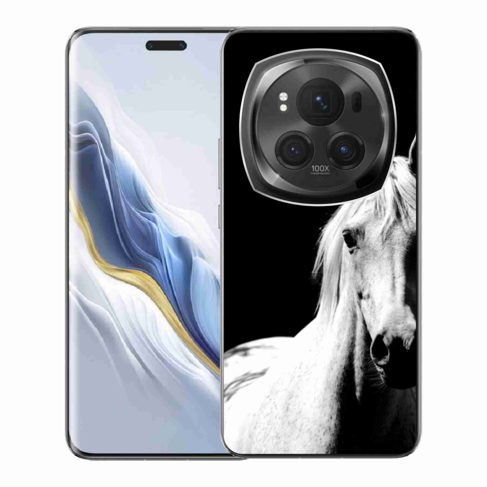 Gélový kryt mmCase na Honor Magic 6 Pro 5G - biely kôň 5
