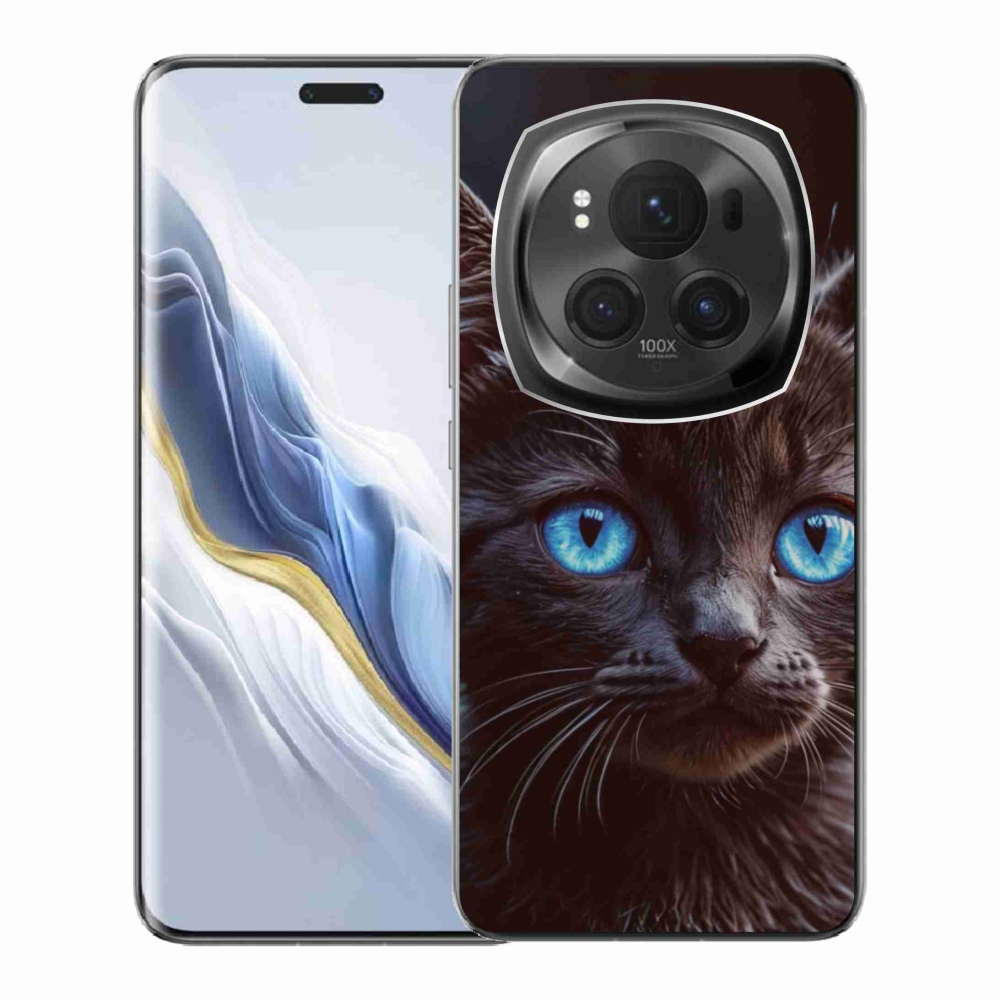 Gélový kryt mmCase na Honor Magic 6 Pro 5G - čierne mačiatko 2