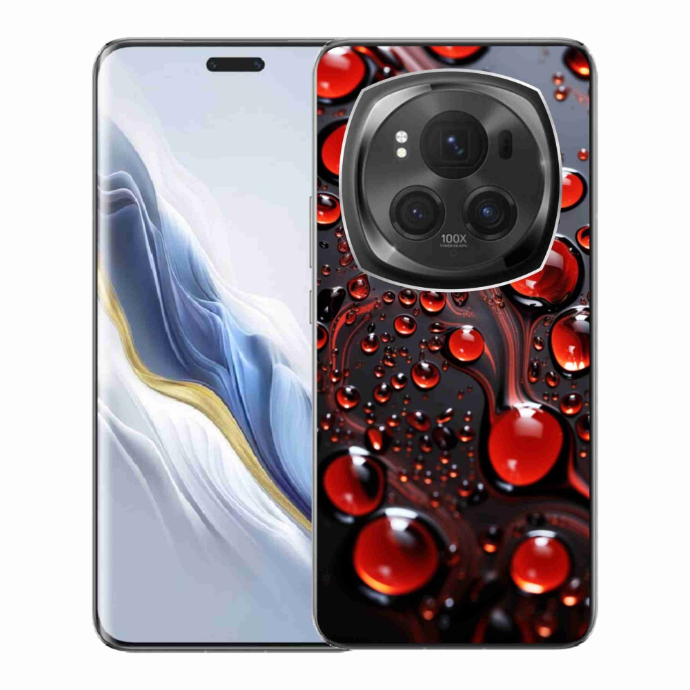 Gélový kryt mmCase na Honor Magic 6 Pro 5G - červené kvapky 2