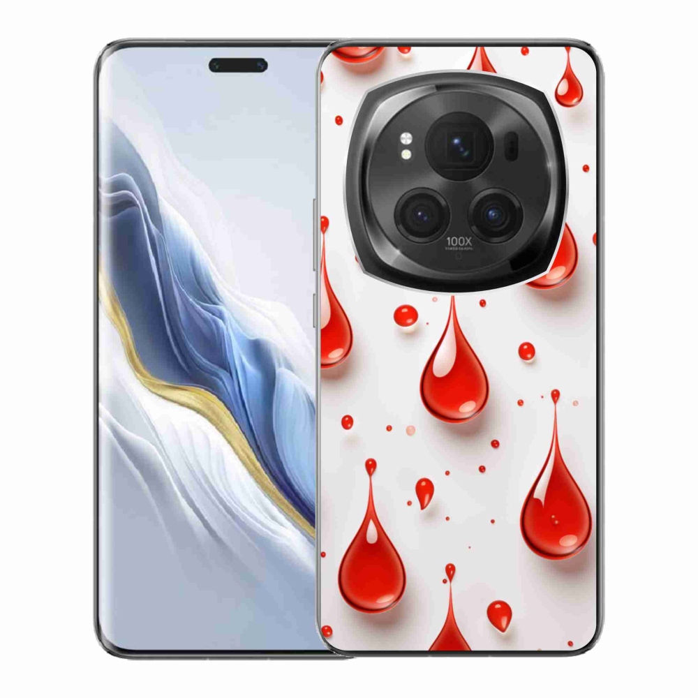 Gélový kryt mmCase na Honor Magic 6 Pro 5G - červené kvapky