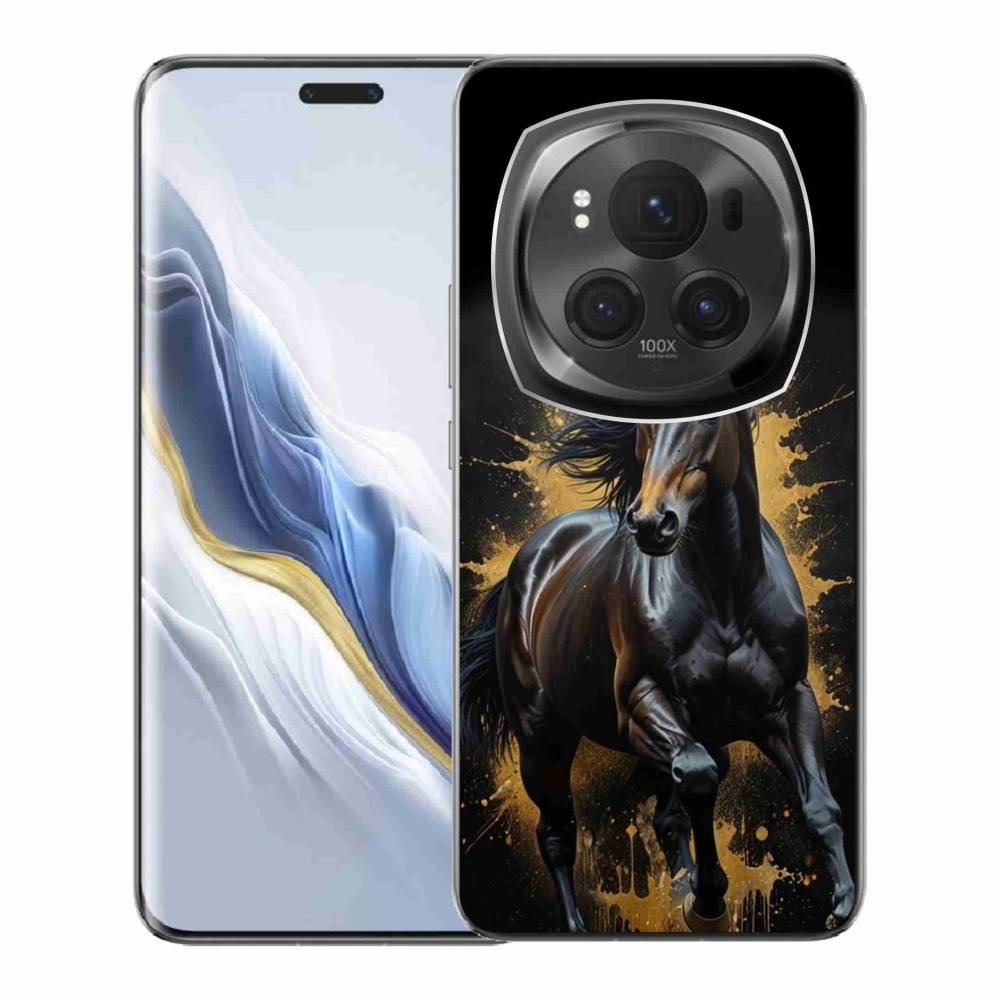 Gélový kryt mmCase na Honor Magic 6 Pro 5G - elegantný čierny žrebec
