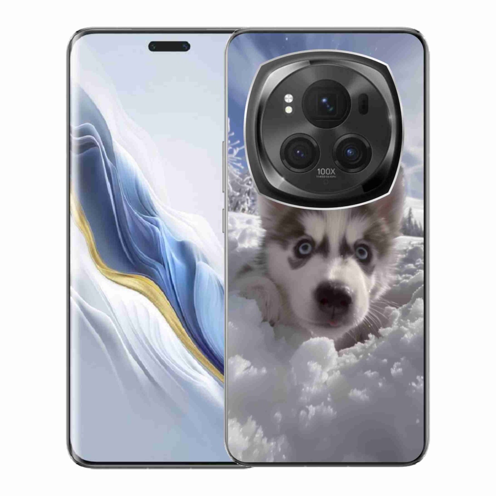 Gélový kryt mmCase na Honor Magic 6 Pro 5G - husky v snehu