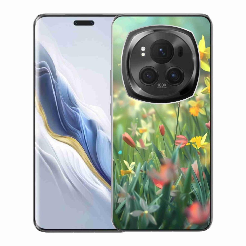 Gélový kryt mmCase na Honor Magic 6 Pro 5G - jarné kvety