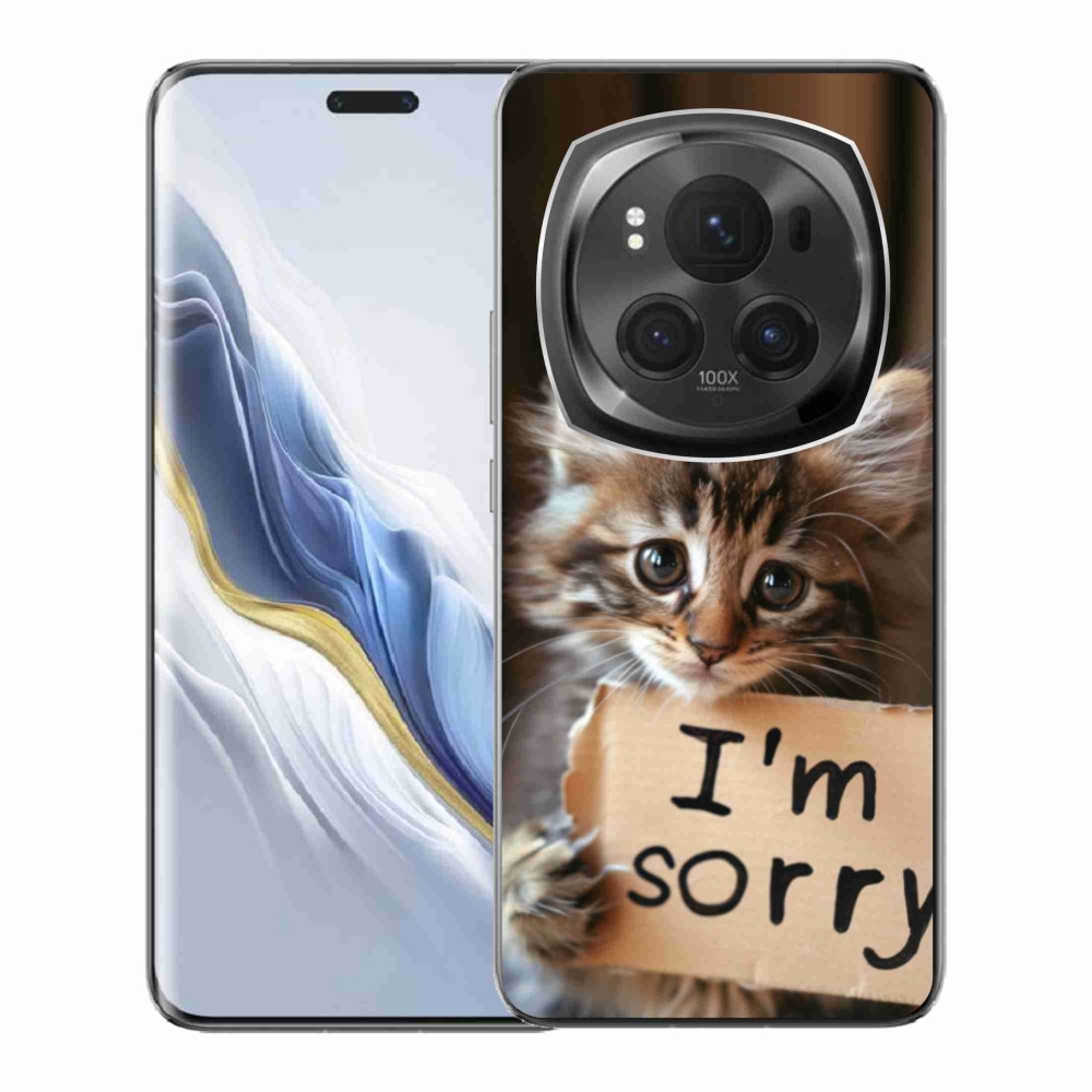 Gélový kryt mmCase na Honor Magic 6 Pro 5G - mačacie ospravedlnenie