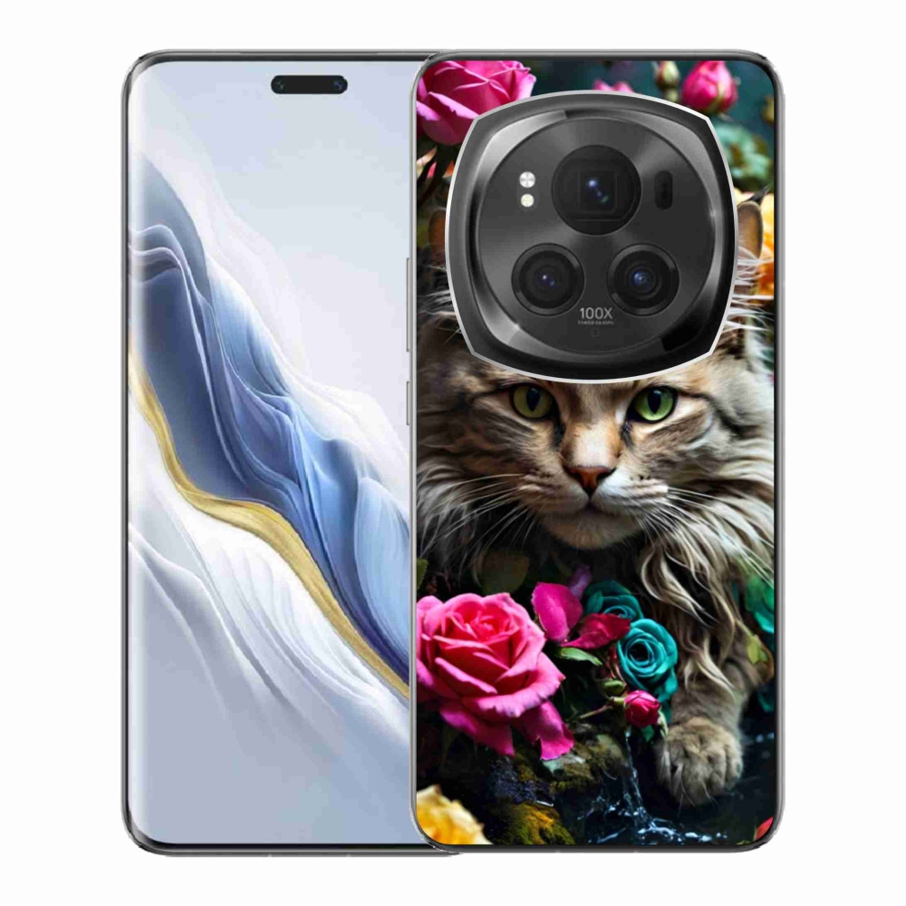 Gélový kryt mmCase na Honor Magic 6 Pro 5G - mačacie pohľad 2