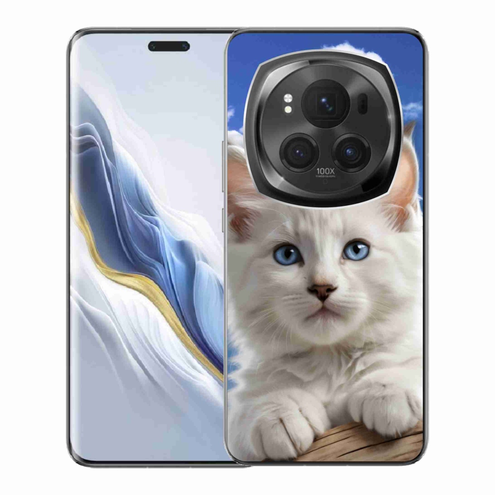 Gélový kryt mmCase na Honor Magic 6 Pro 5G - mačiatko a oblaky