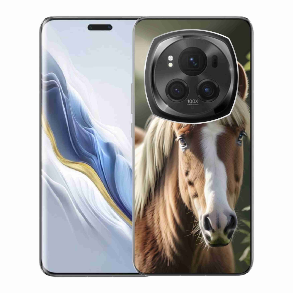 Gélový kryt mmCase na Honor Magic 6 Pro 5G - kôň so svetlou hrivou