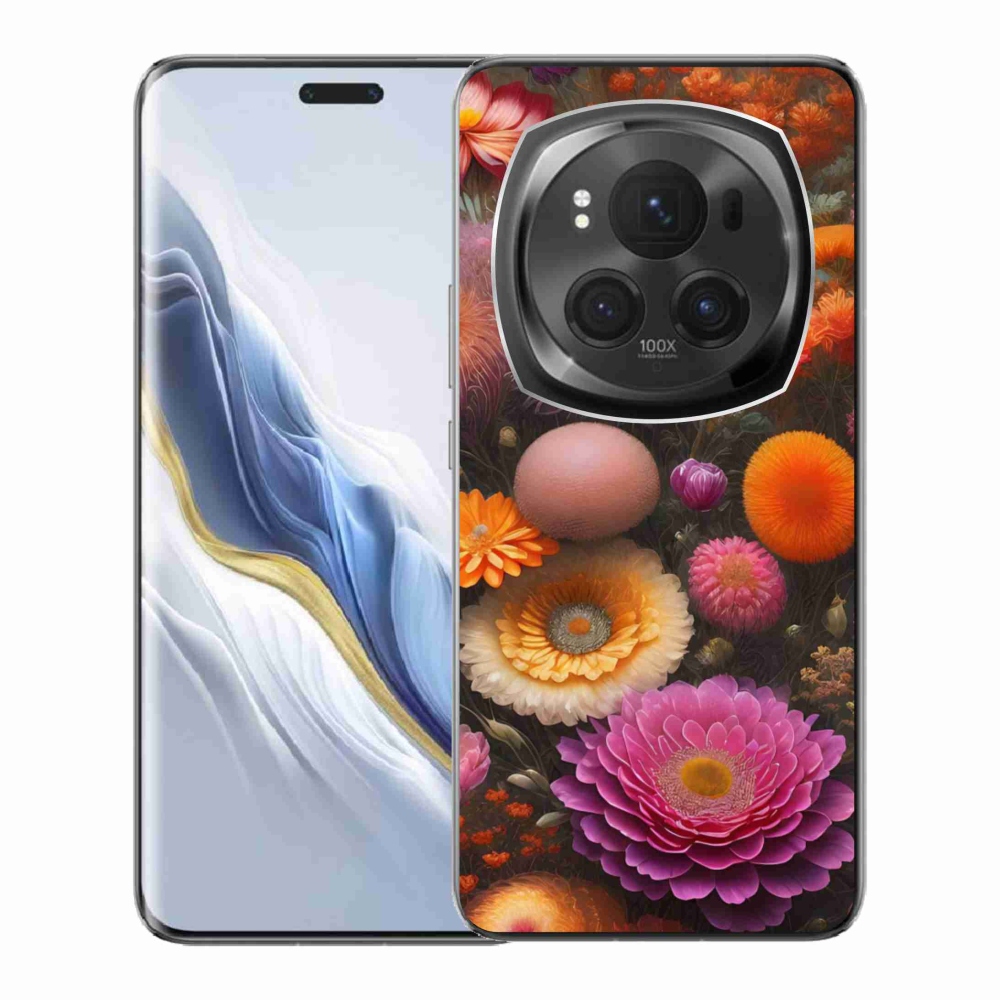 Gélový kryt mmCase na Honor Magic 6 Pro 5G - kvetinová kompozícia