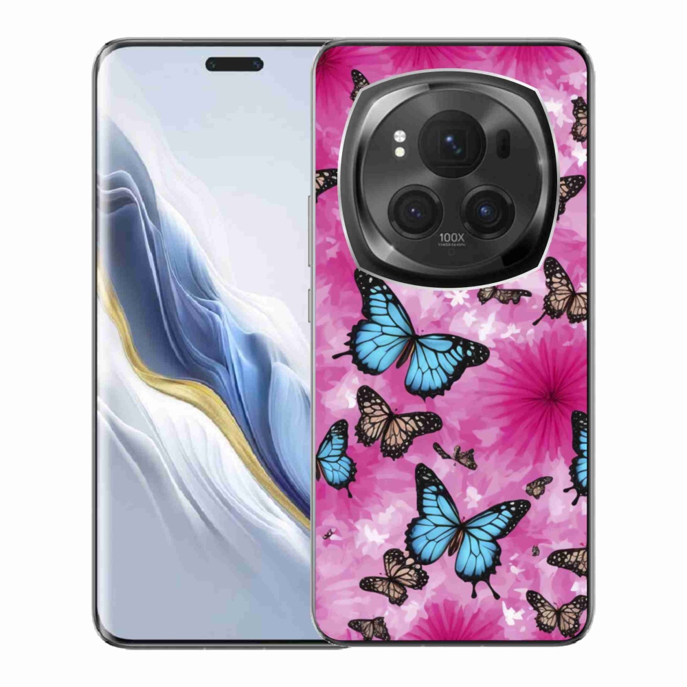 Gélový kryt mmCase na Honor Magic 6 Pro 5G - motýlia záhrada