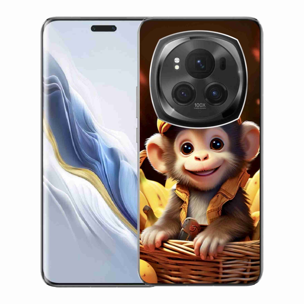 Gélový kryt mmCase na Honor Magic 6 Pro 5G - opice v košíku