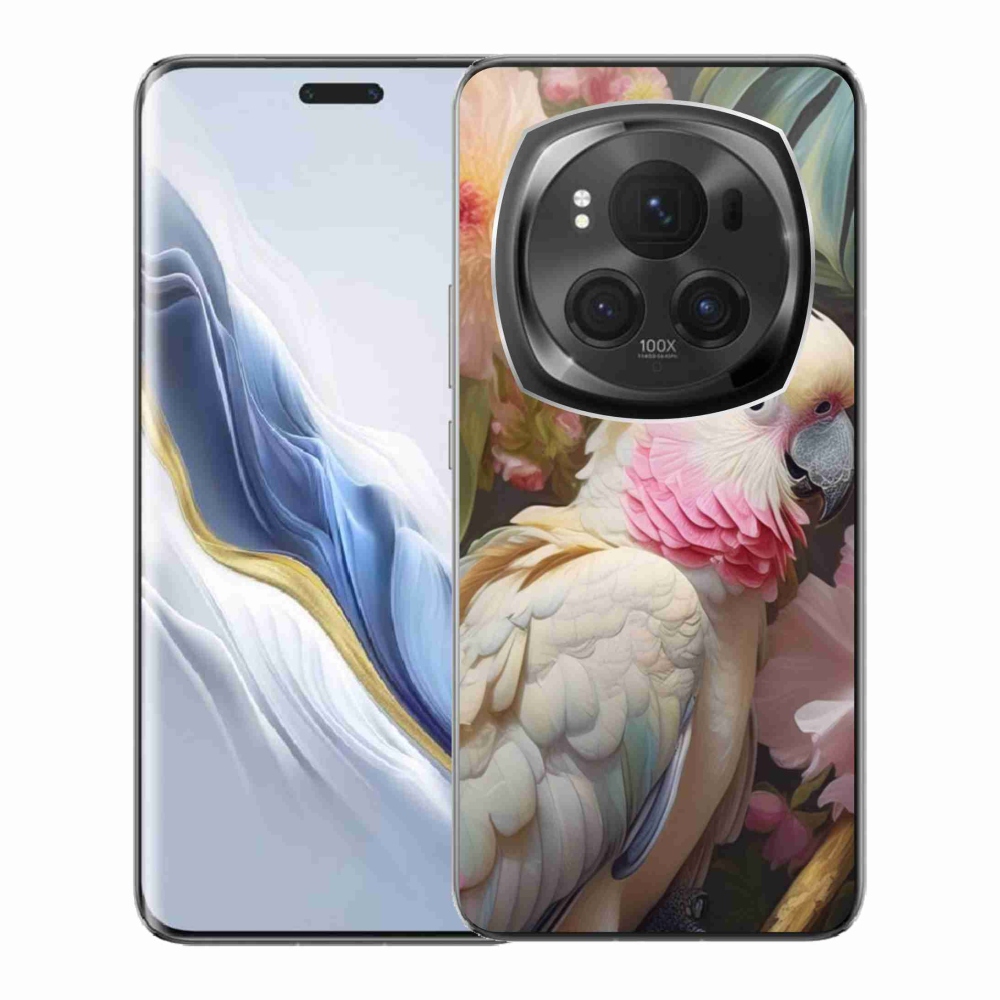 Gélový kryt mmCase na Honor Magic 6 Pro 5G - papagáj kakadu ružový 2