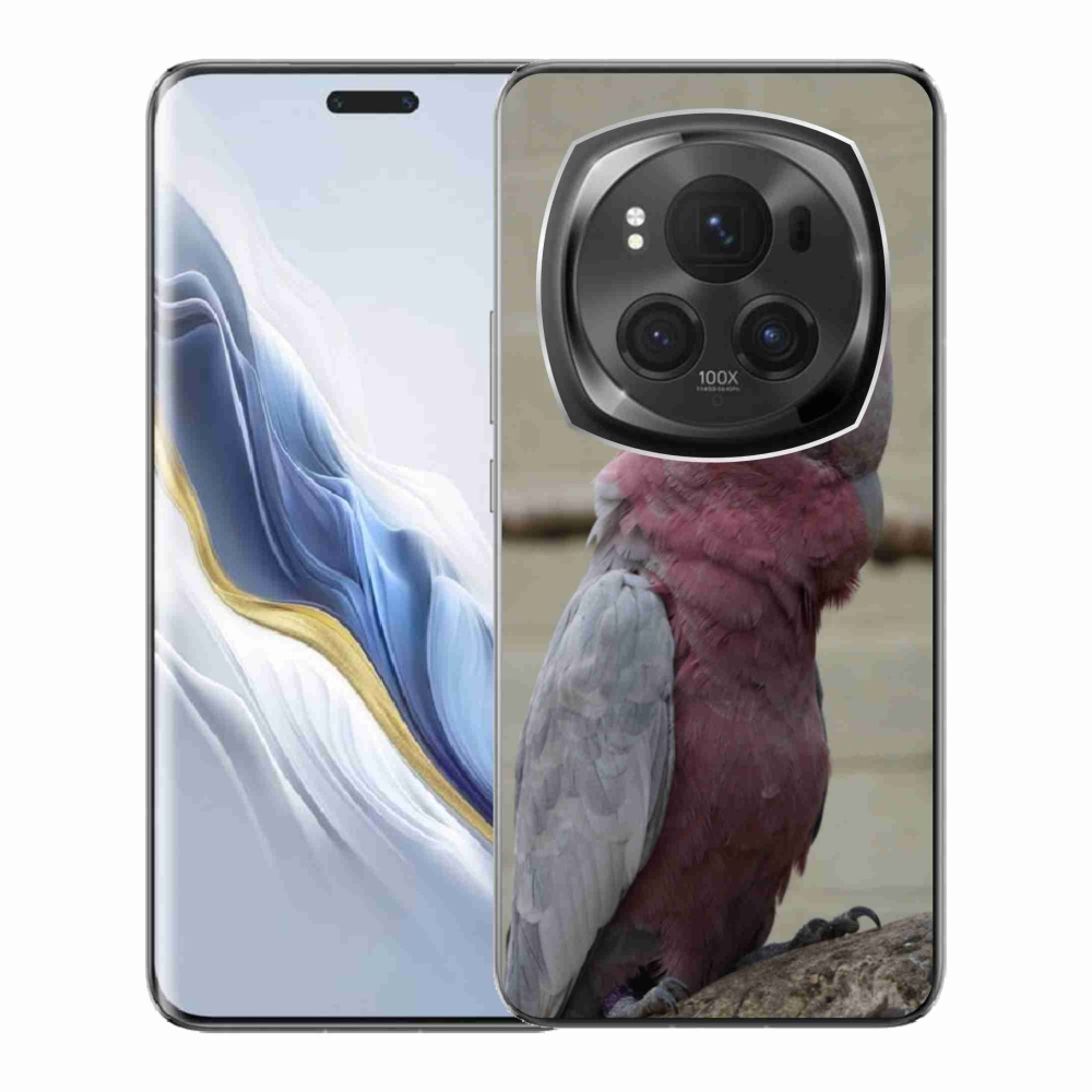 Gélový kryt mmCase na Honor Magic 6 Pro 5G - papagáj kakadu ružový