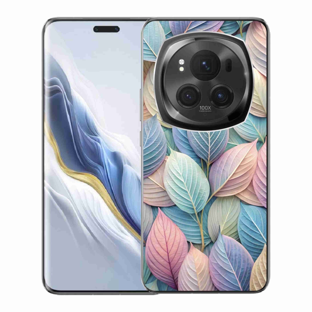 Gélový kryt mmCase na Honor Magic 6 Pro 5G - pastelové listy