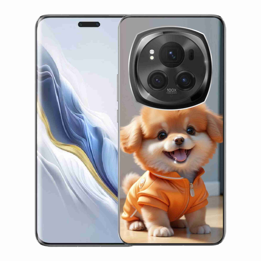 Gélový kryt mmCase na Honor Magic 6 Pro 5G - roztomilý pomeranian v mikine