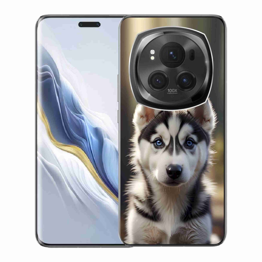 Gélový kryt mmCase na Honor Magic 6 Pro 5G - roztomilý sibírsky husky